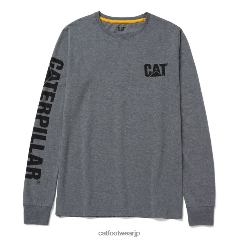 トレードマークバナー長袖Tシャツ ダークヘザーグレー 女性 N2JB0V320 Caterpillar |トップス＆アウター